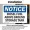 Signmission Diesel Fuel Above Ground Storage Tank OSHA Notice Sign, Vinyl Decal, 10in W x 7in L, 2PK OS-2PACK-NS-D-710-L-10993 - alternate 4